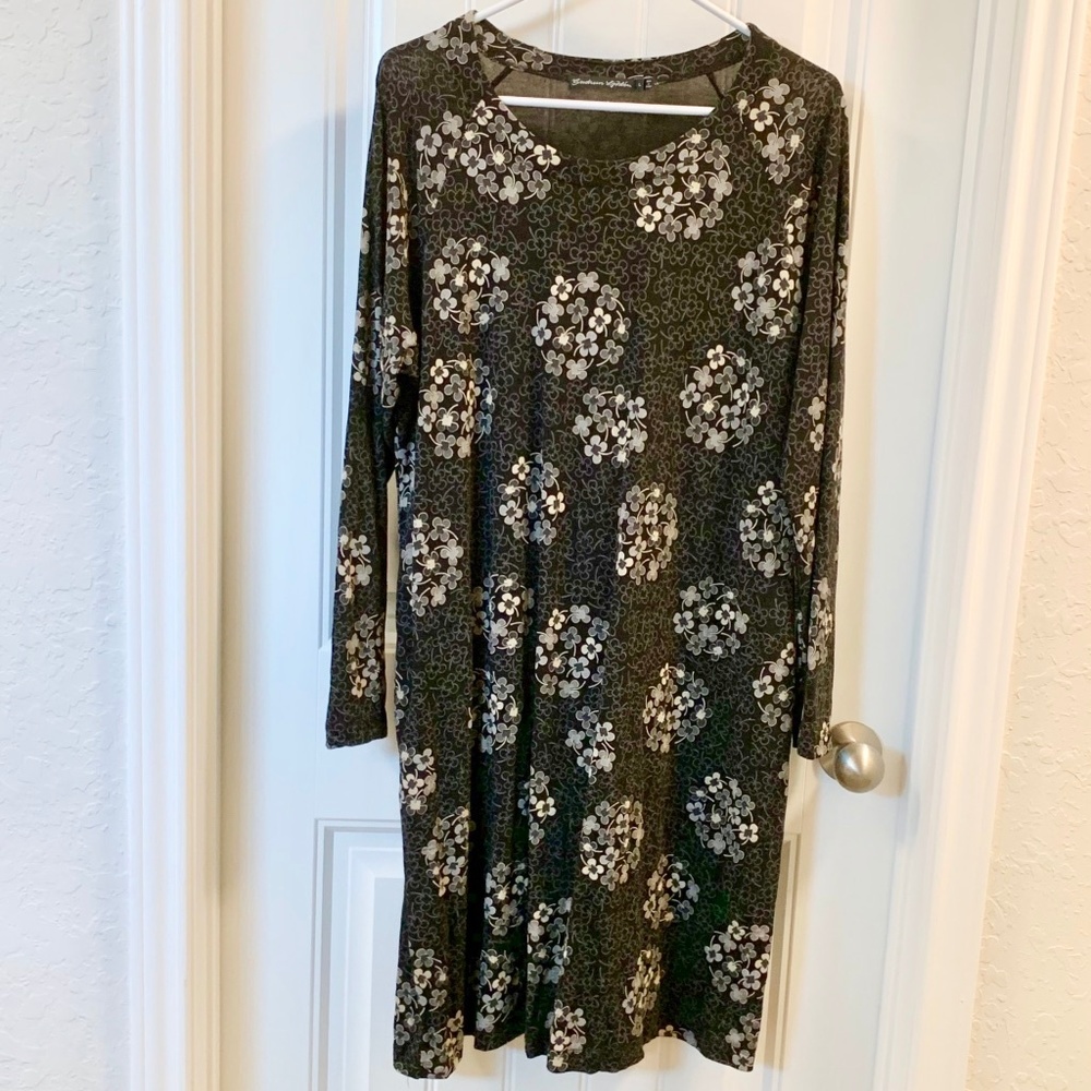 Gudrun Sjoden black and grey floral/daisy dress
